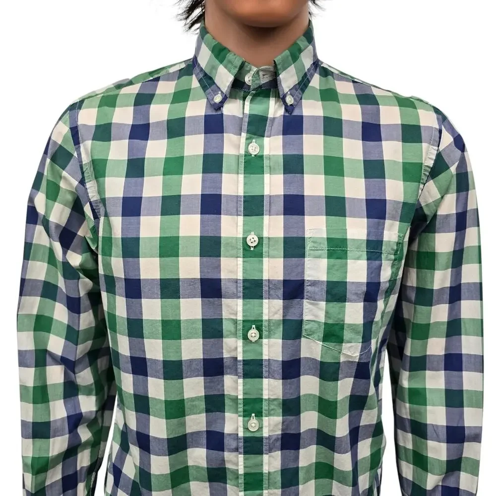 J. Crew Light weight Shirt Men S Buffalo Check Plaid Long Sleeve